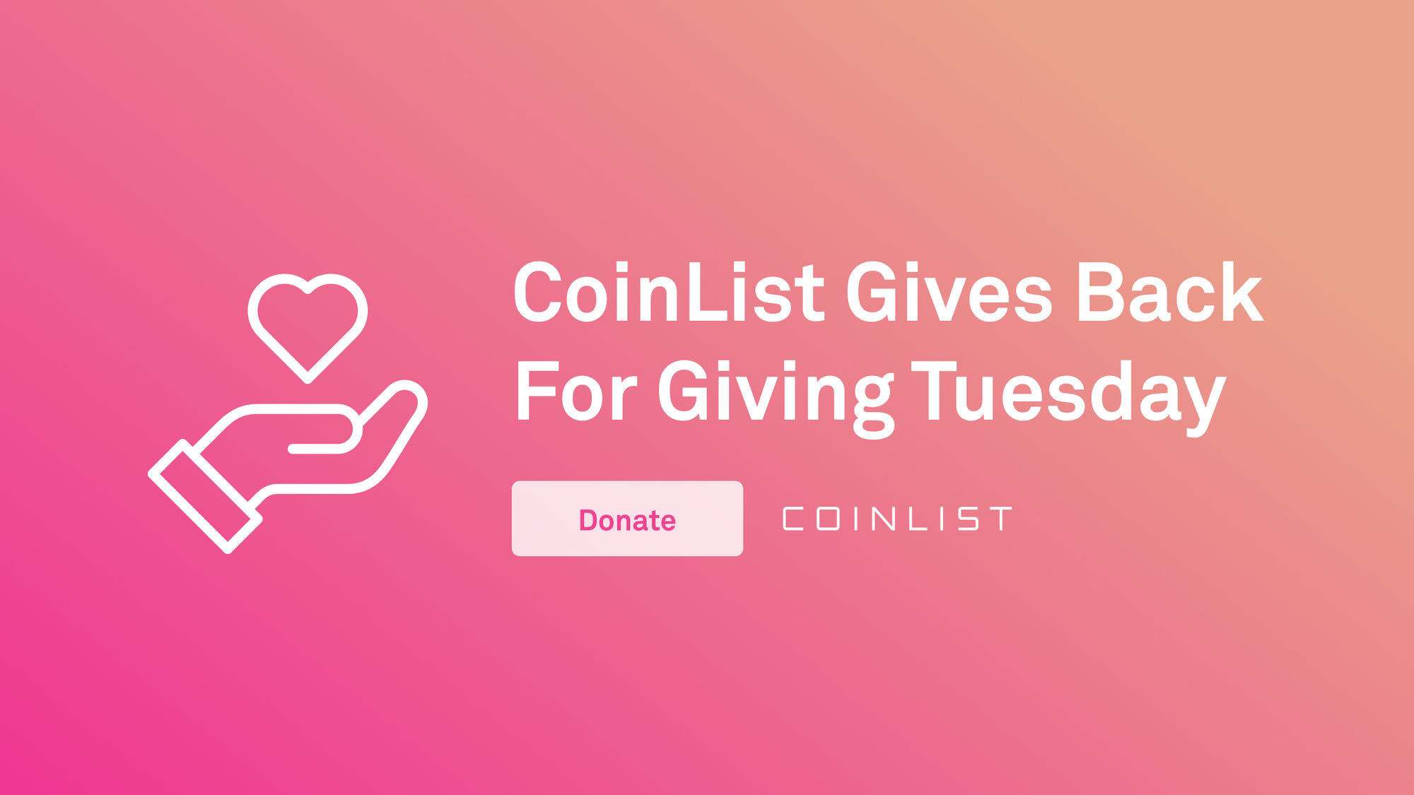 CoinList Gives Back For Giving Tuesday