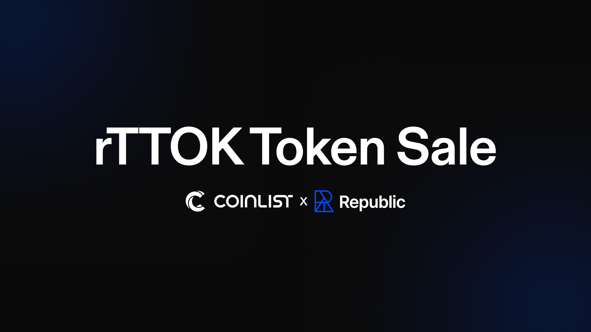 Announcing the rTTOK Token Sale by RepublicX